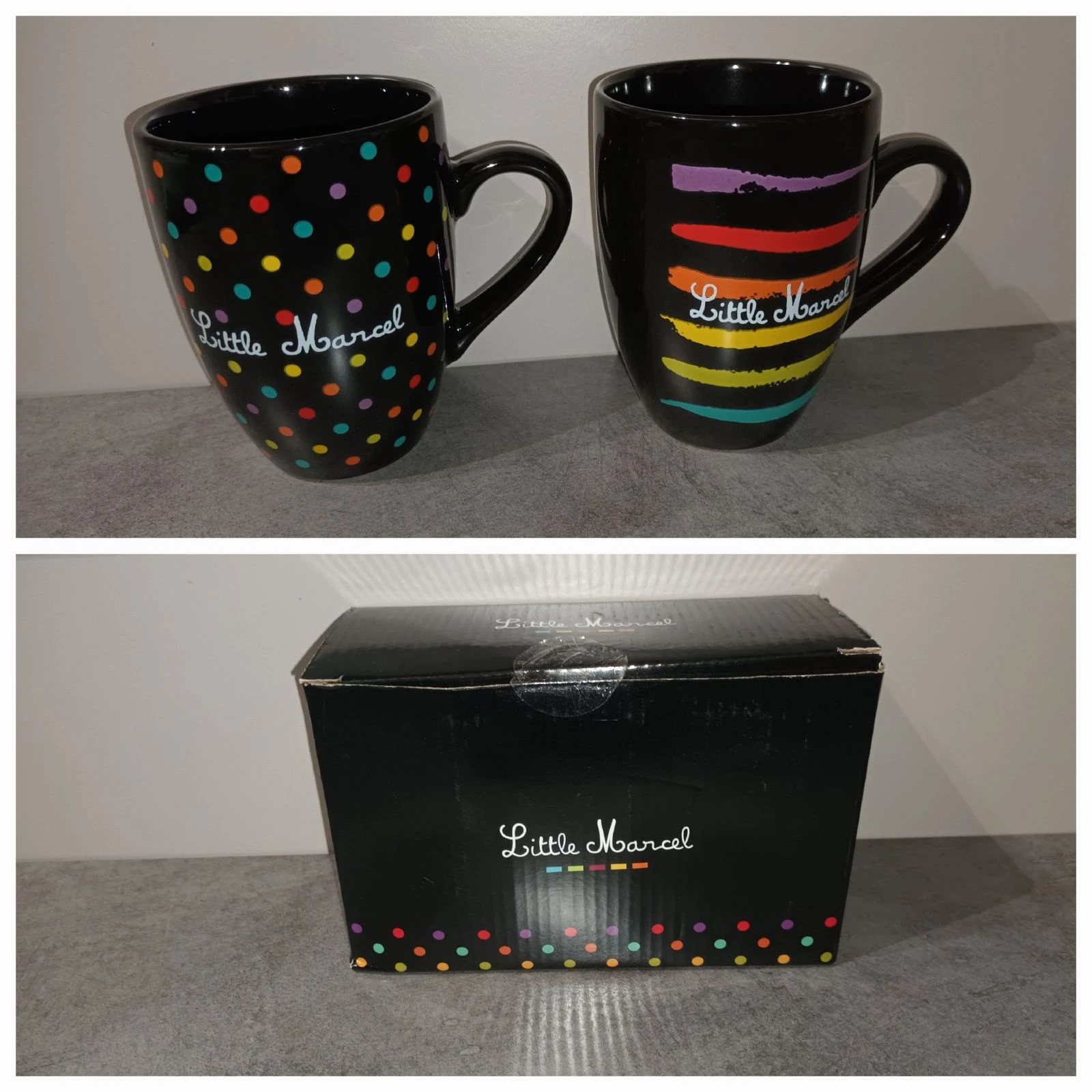Lot de 2 tasses neuves Little Marcel 